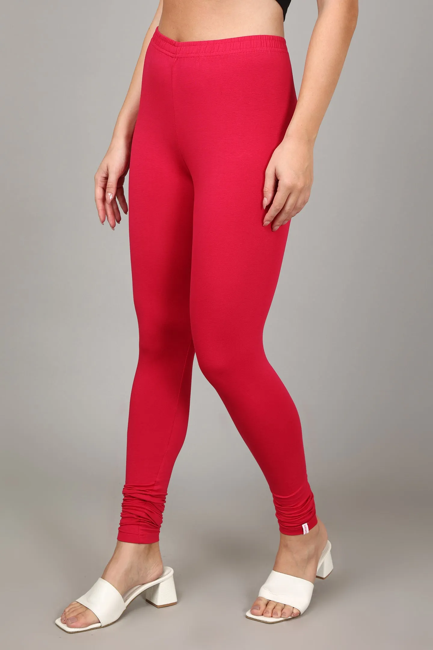 COTTON CHURIDAR LEGGINGS - FUSHIA