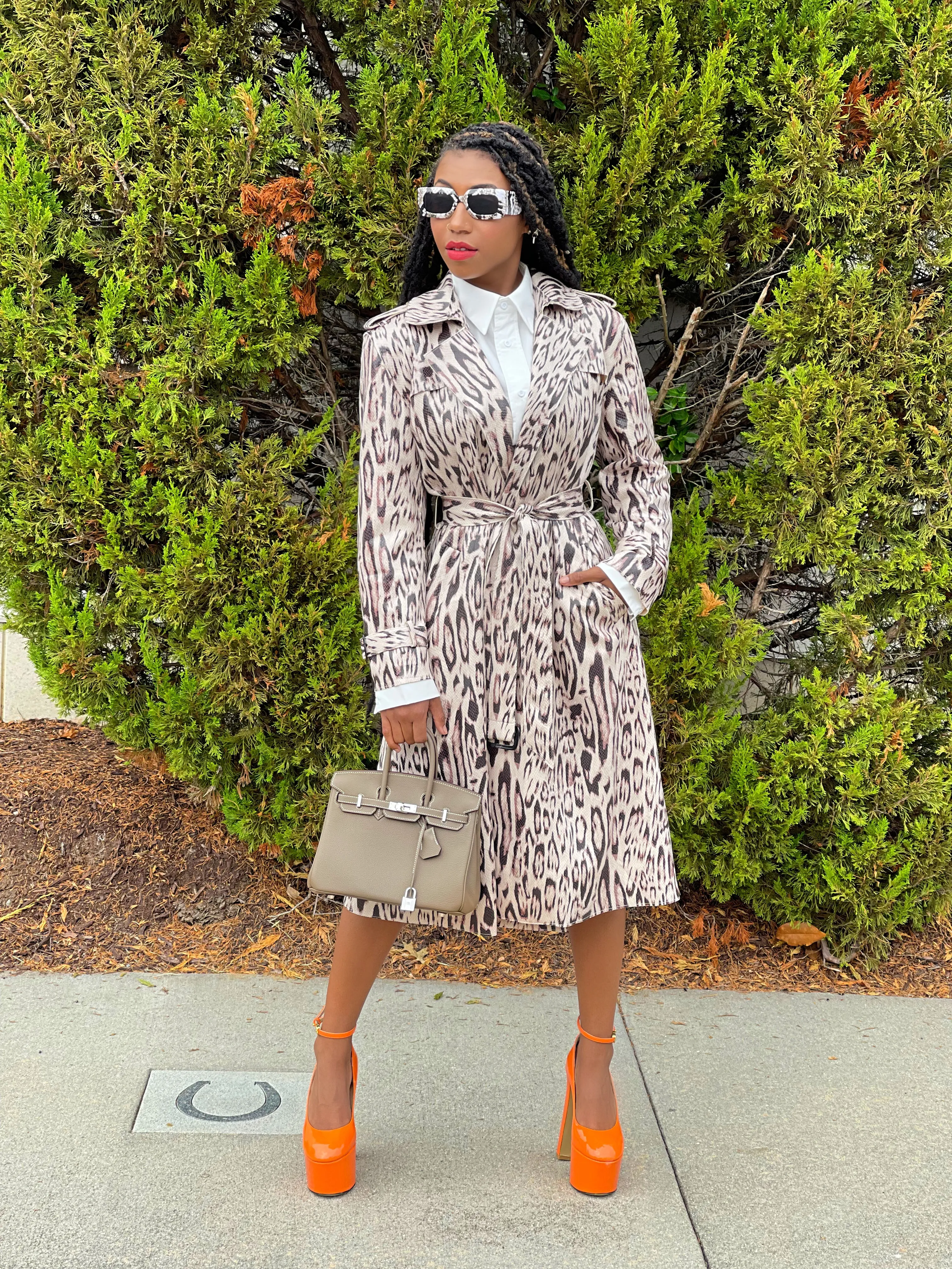 Kloe Vegan Leather Trench Coat
