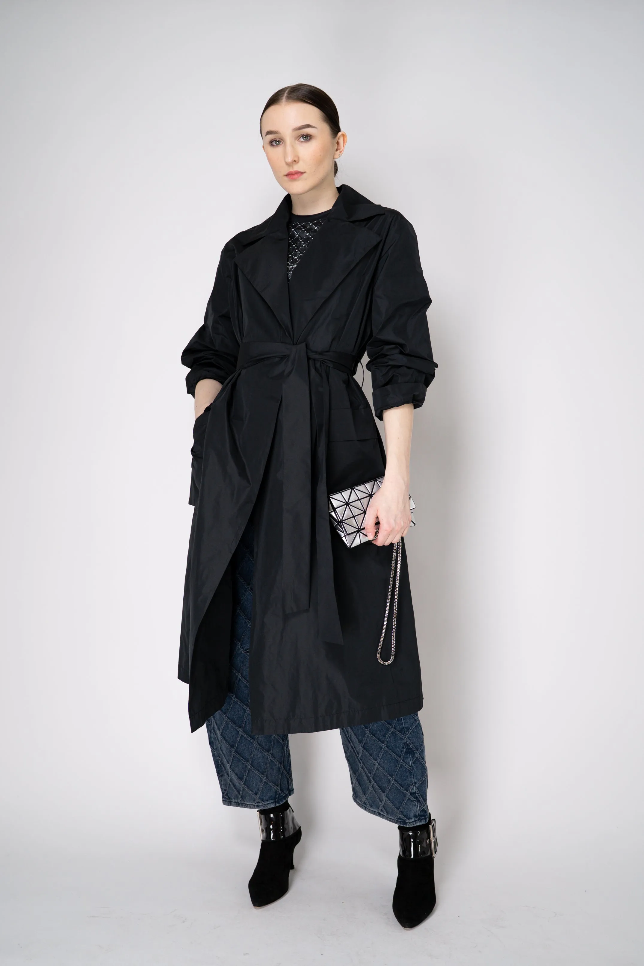 Peter O. Mahler Crash Trench Coat in Black