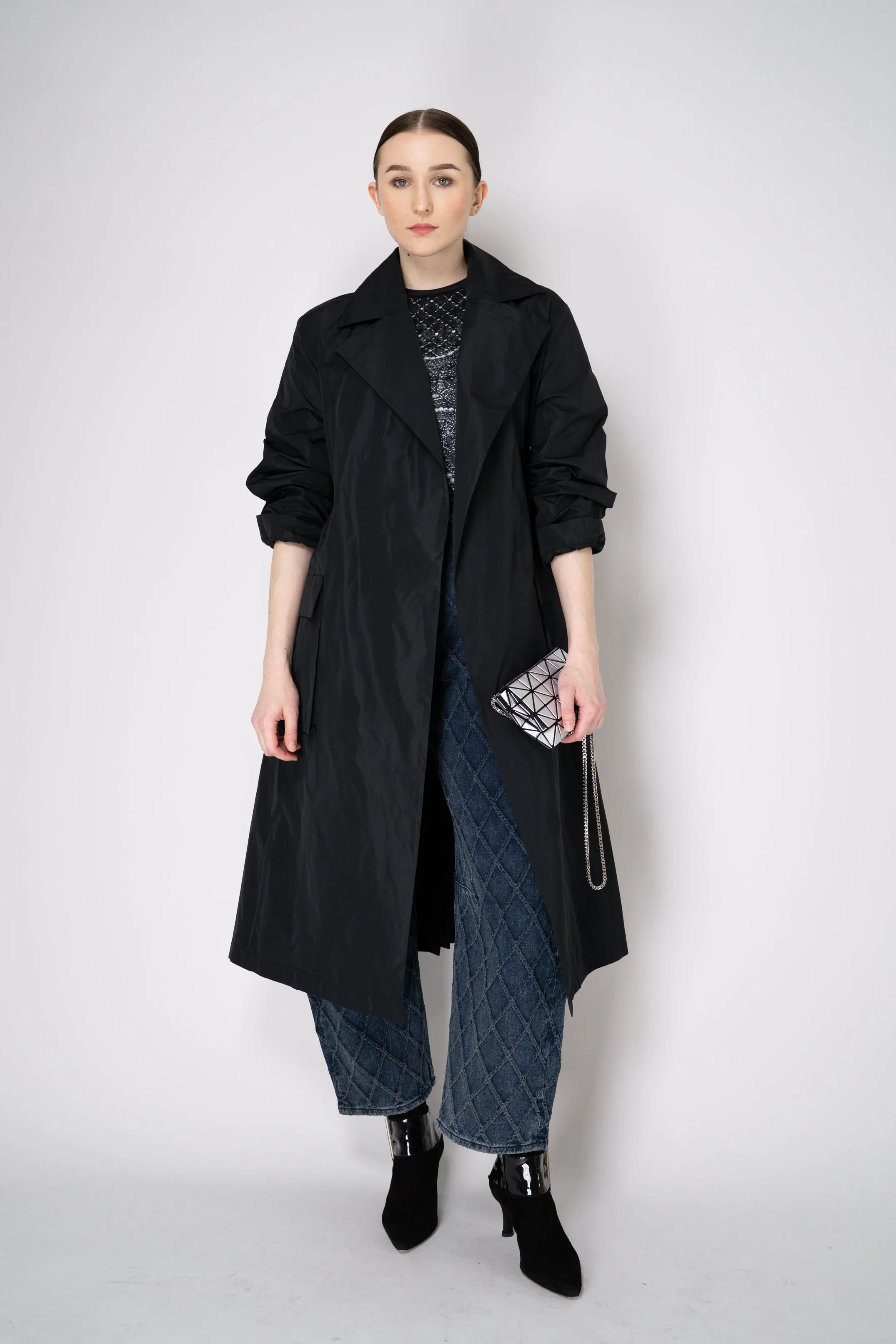 Peter O. Mahler Crash Trench Coat in Black