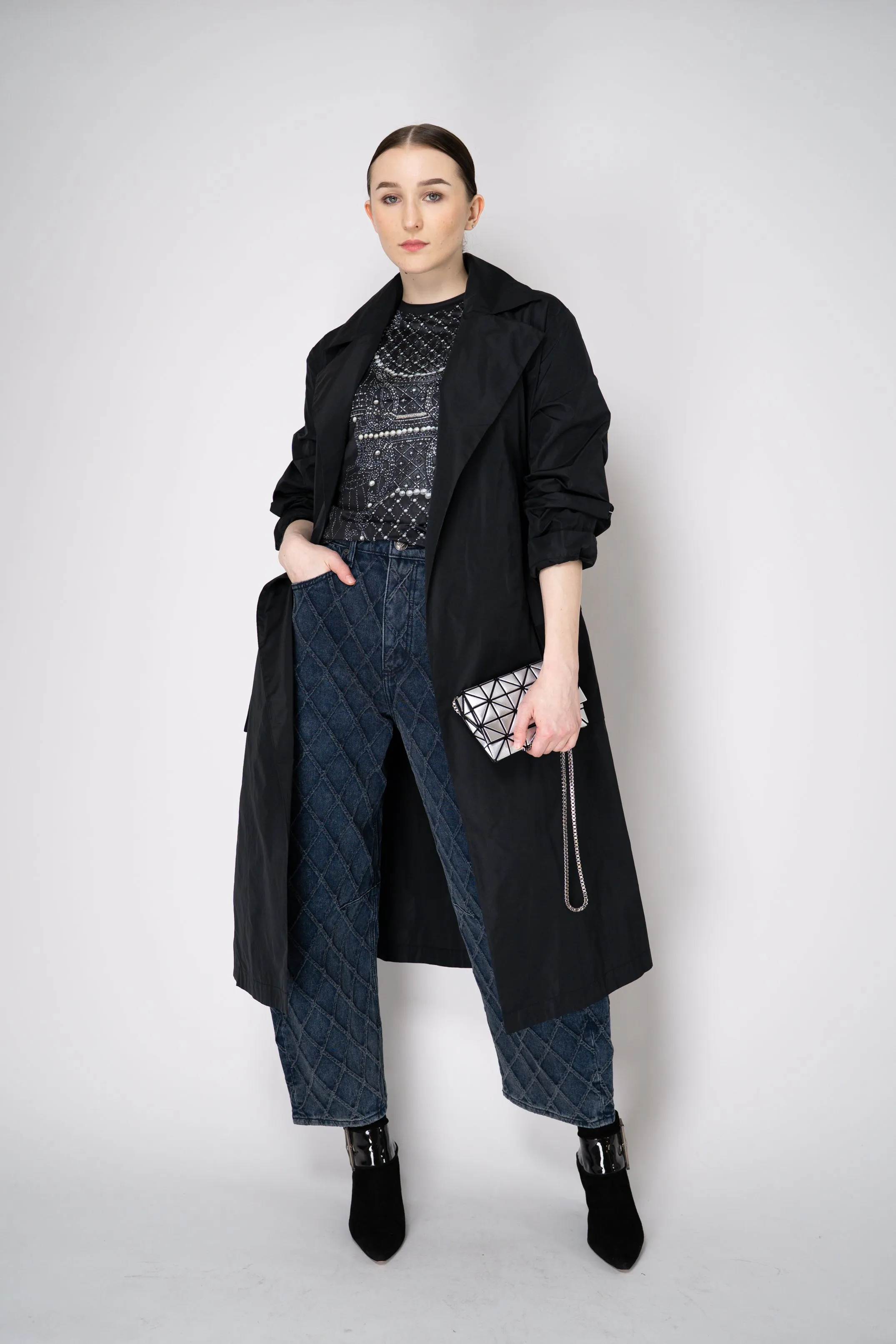 Peter O. Mahler Crash Trench Coat in Black