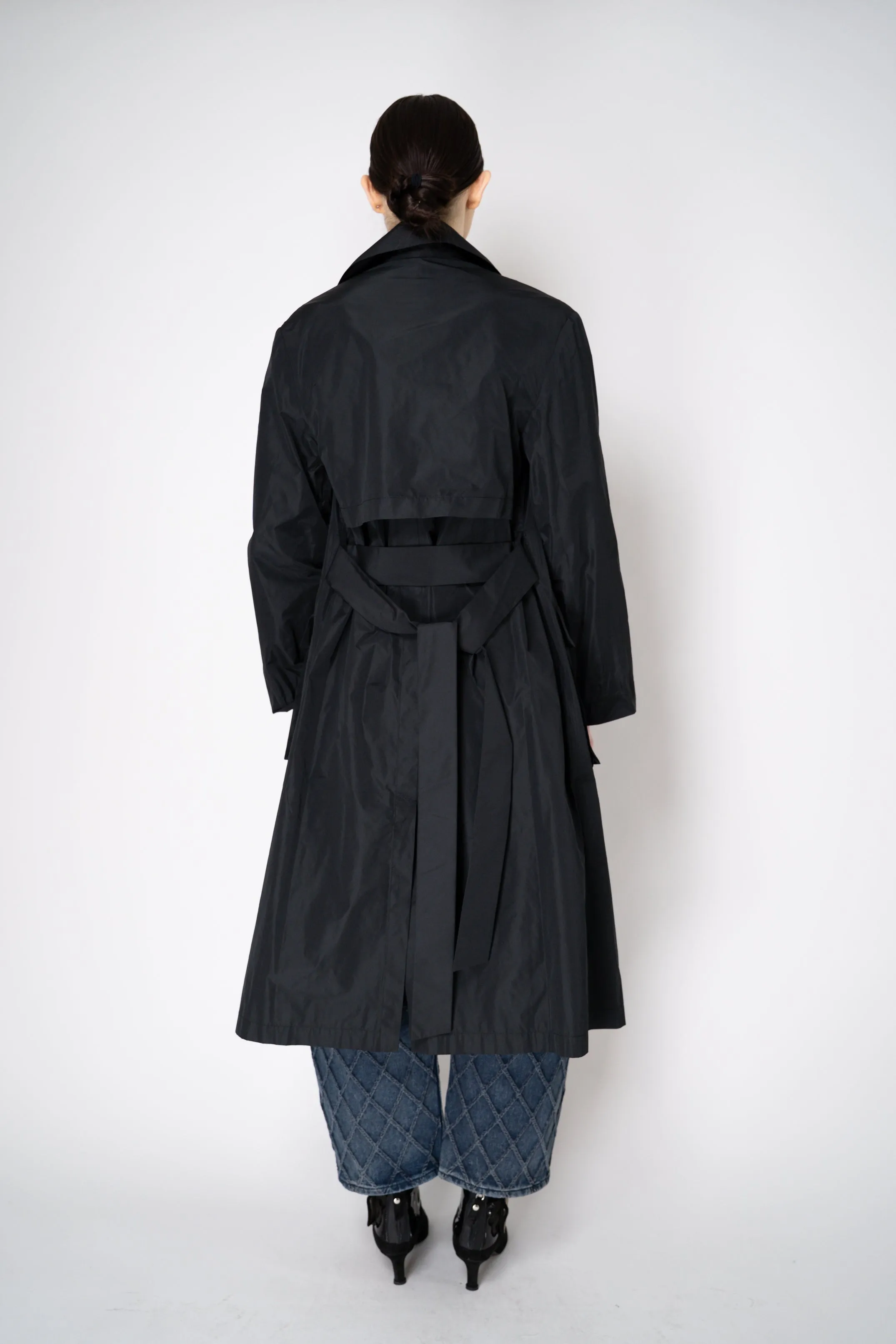 Peter O. Mahler Crash Trench Coat in Black