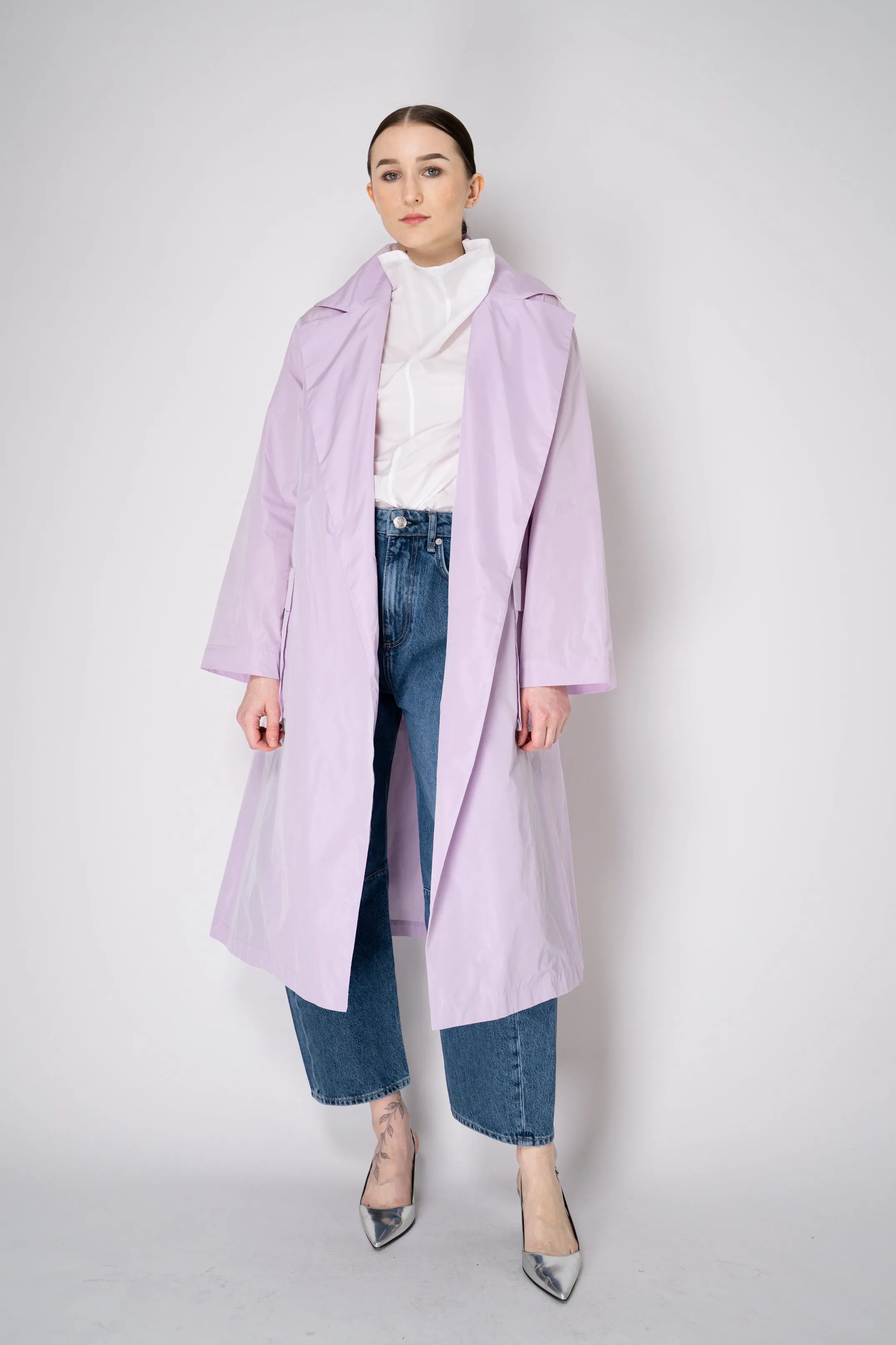 Peter O. Mahler Crash Trench Coat in Lilac