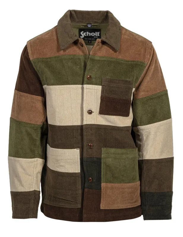 Schott  CORDUROY PATCHWORK JACKET Men’s - MUL