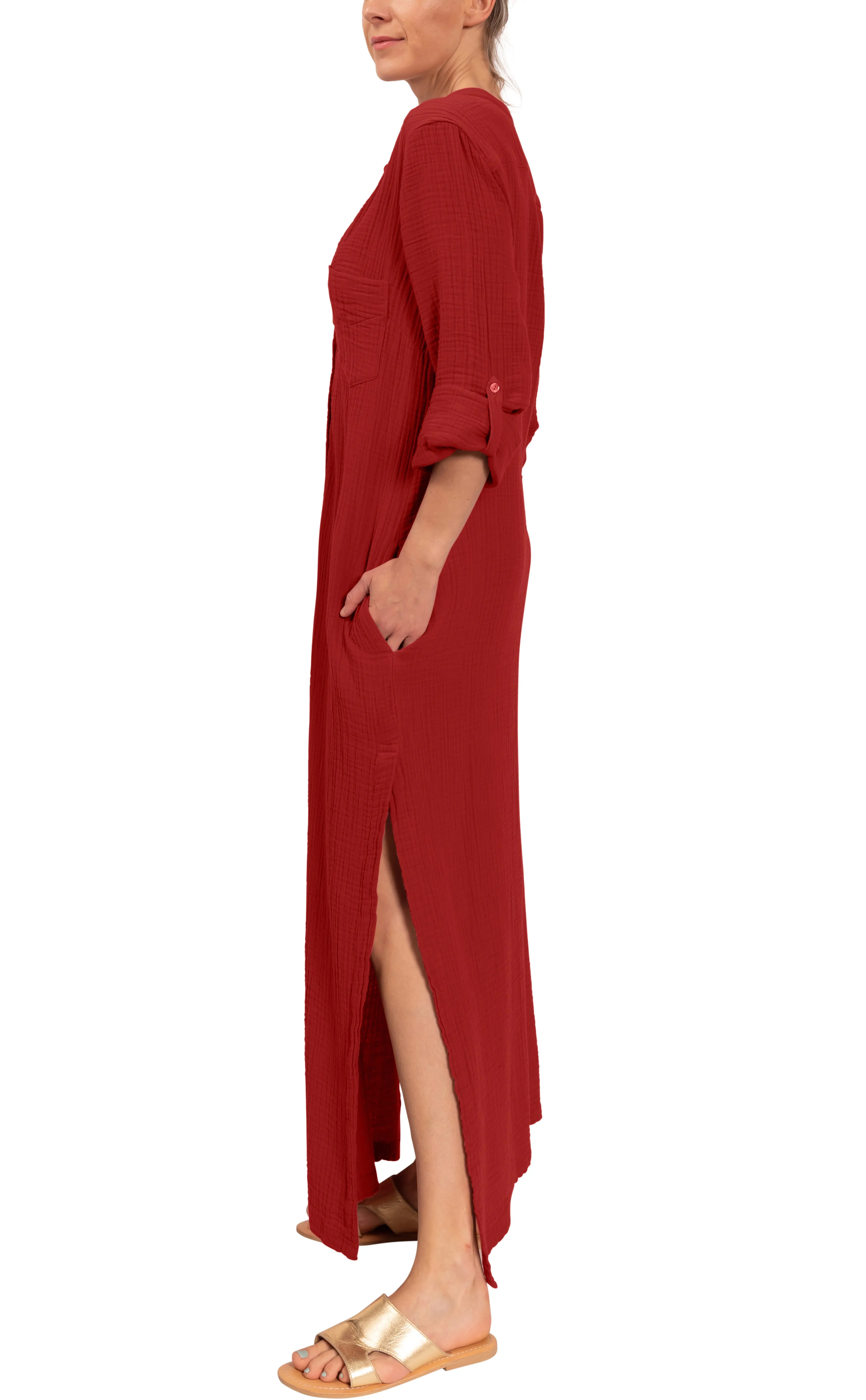 Tracey Caftan - Sienna Cotton Bubble Gauze